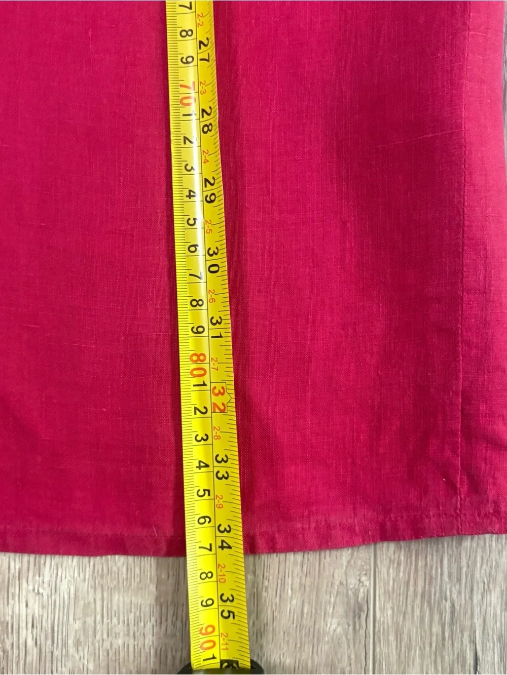 Vintage di Bari wrap skirt 100% linen, made in Italy Burgundy Size 40(M) - Picture 6 of 12